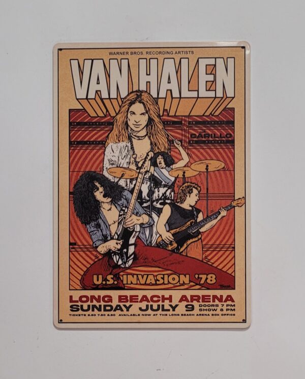 Van Halen Long Beach reclamebord - Afbeelding 4