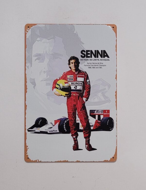 Ayrton Senna Formule1 auto wandbord - Afbeelding 4