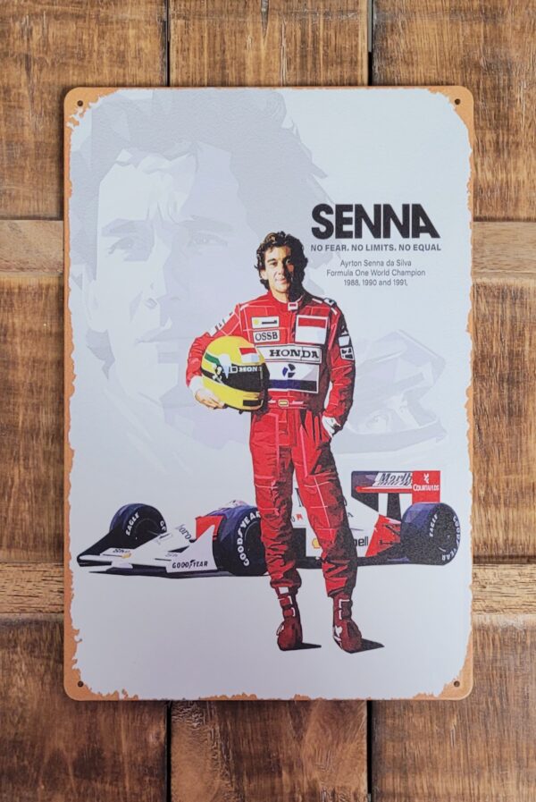 Ayrton Senna Formule1 auto wandbord - Afbeelding 2