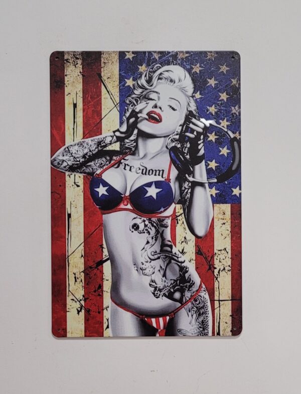 Marilyn Monroe USA Tattoo wandbord - Afbeelding 3