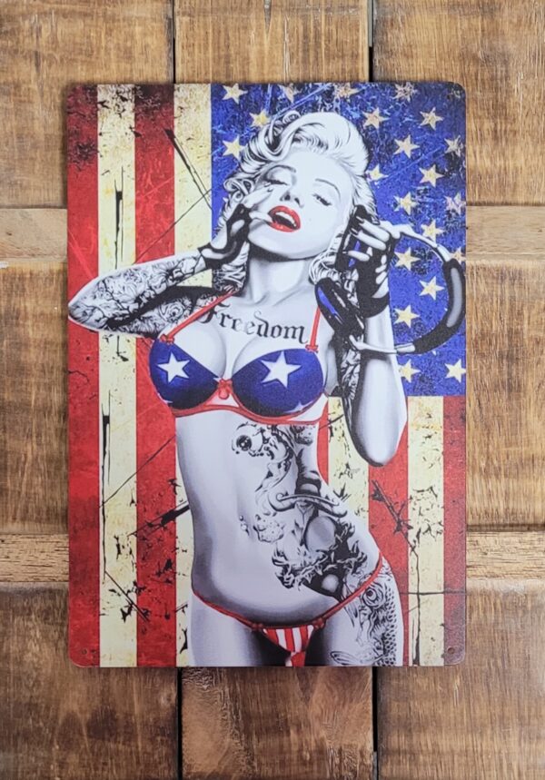 Marilyn Monroe USA Tattoo wandbord - Afbeelding 4