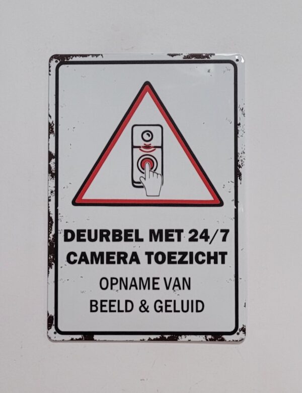 Deurbel camera toezicht wandbord - Afbeelding 3