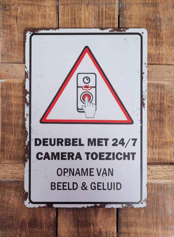 Deurbel camera toezicht wandbord - Afbeelding 4