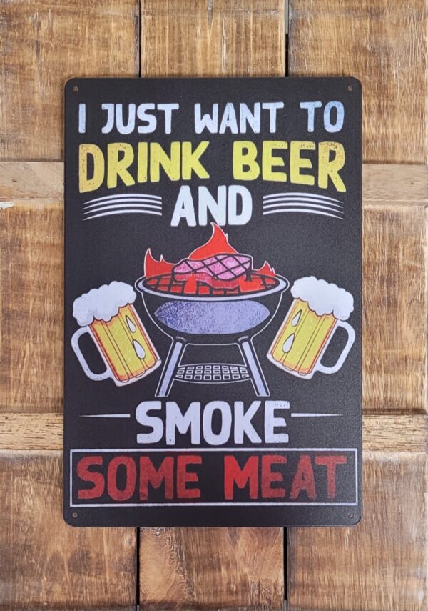 Bier Smoke BBQ wandbord - Afbeelding 2
