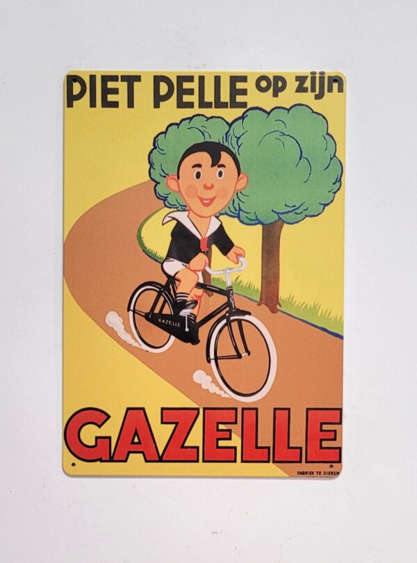 Piet Pelle Gazelle wandbord - Afbeelding 3