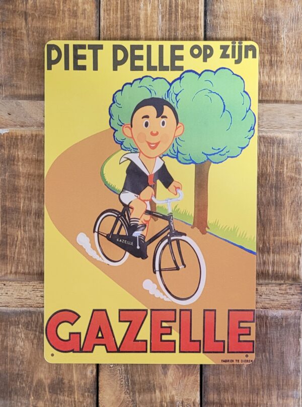 Piet Pelle Gazelle wandbord - Afbeelding 4
