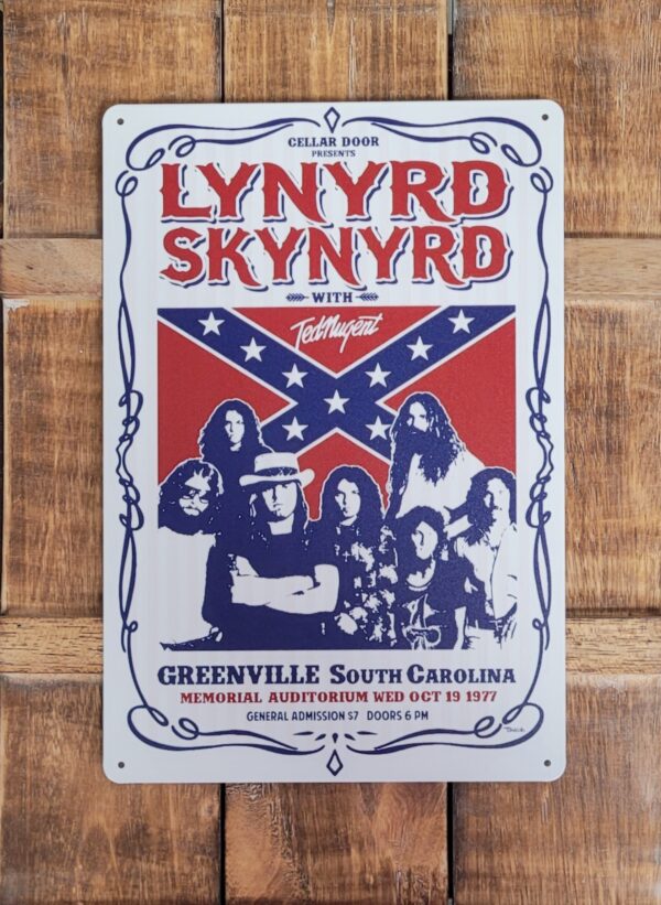 Lynyrd Skynyrd Greenville reclamebord - Afbeelding 5