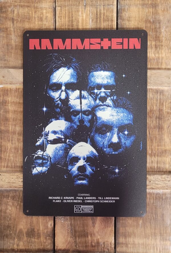 Rammstein Gezichten metalen wandbord - Afbeelding 3