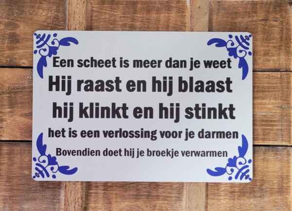 Scheet raast blaast wandbord - Afbeelding 5