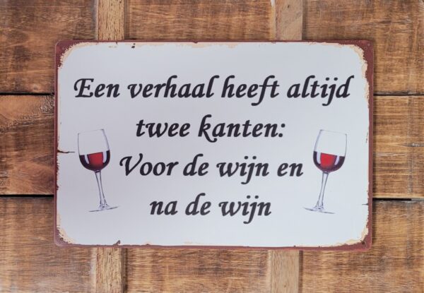 Voor de wijn wandbord - Afbeelding 5