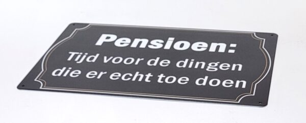 Pensioen tijd metalen reclamebord - Afbeelding 3