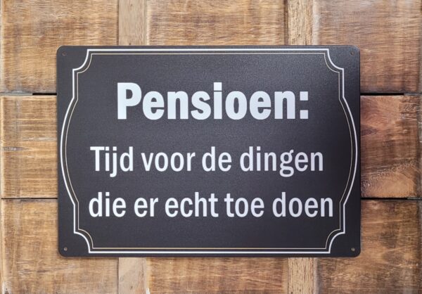 Pensioen tijd metalen reclamebord - Afbeelding 4