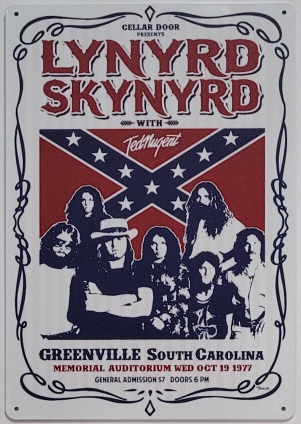 Lynyrd Skynyrd Greenville reclamebord