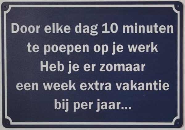 Poepen op werk metalen