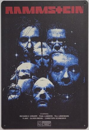 Rammstein Gezichten metalen wandbord