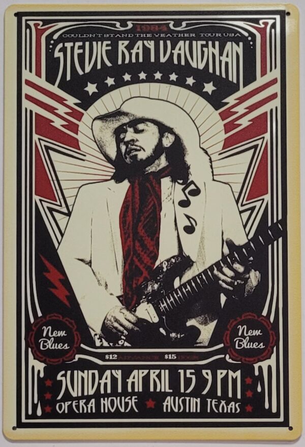 Stevie Ray Vaughan wandbord