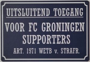 Uitsluitend toegang Groningen supporters