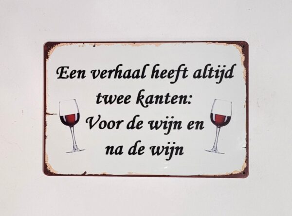 Voor de wijn wandbord - Afbeelding 4