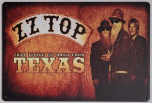 ZZ Top Texas reclamebord