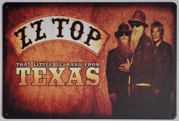 ZZ Top Texas reclamebord